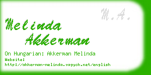 melinda akkerman business card